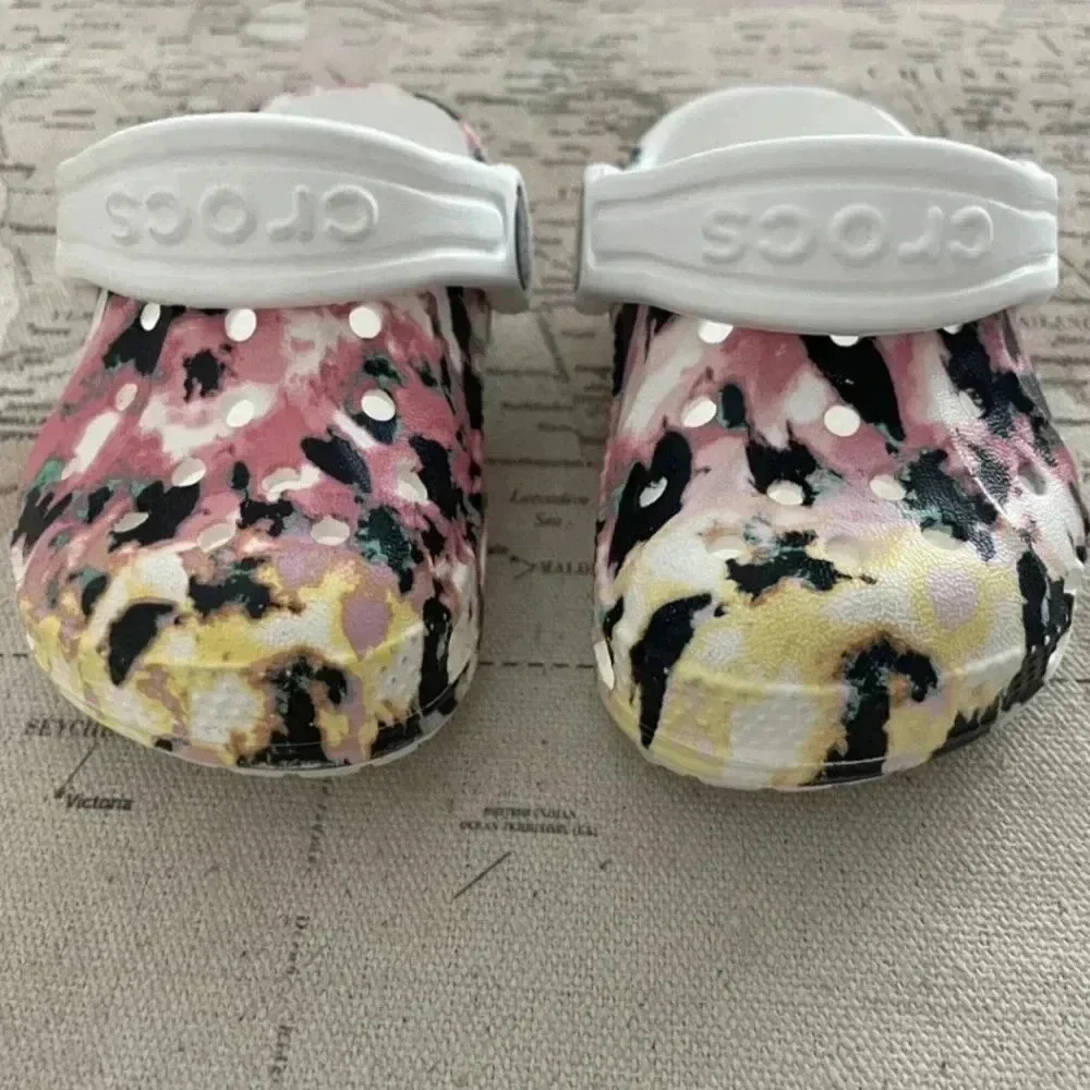 Crocs Classic Tie Dye Mania Clog Size 4